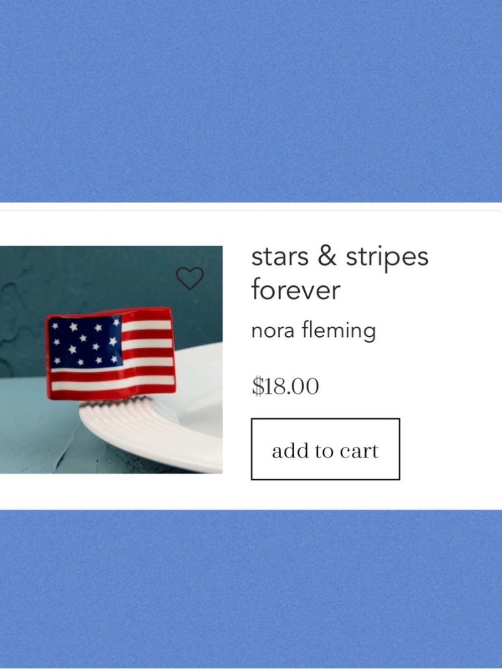 Nora Fleming Stars & Stripes Forever Mini